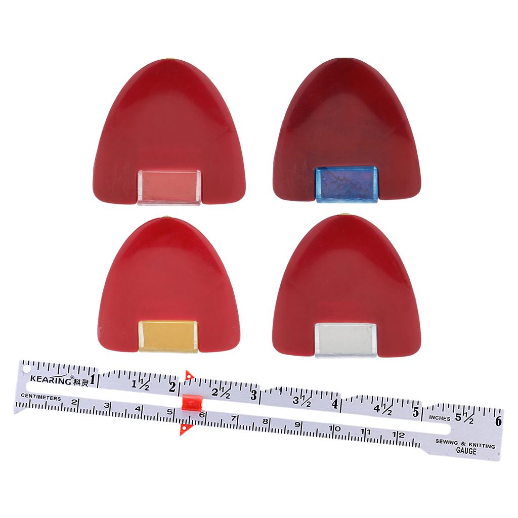 5Pcs Tailors Sewing Dressmakers Marking Chalk with Plastic Gear Sewing Gauge