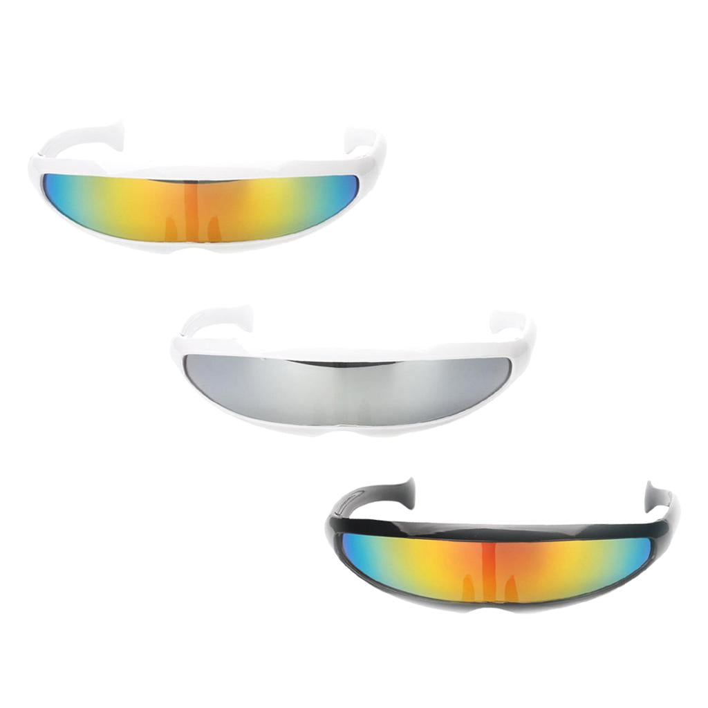 3Pcs Futuristic Space Alien Eyeglasses Funny Cosplay Party Robot Sunglasses