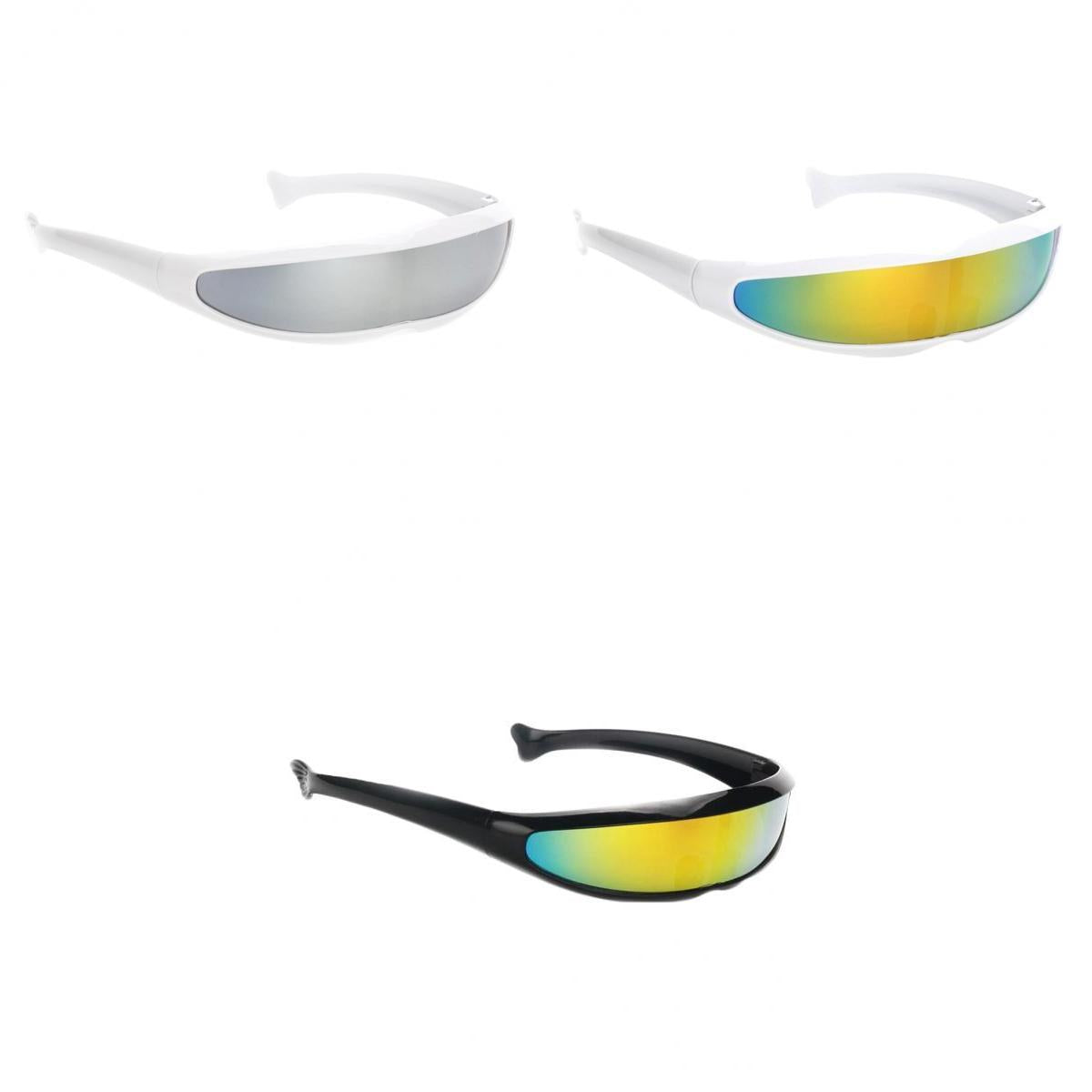 3Pcs Futuristic Space Alien Eyeglasses Funny Cosplay Party Robot Sunglasses