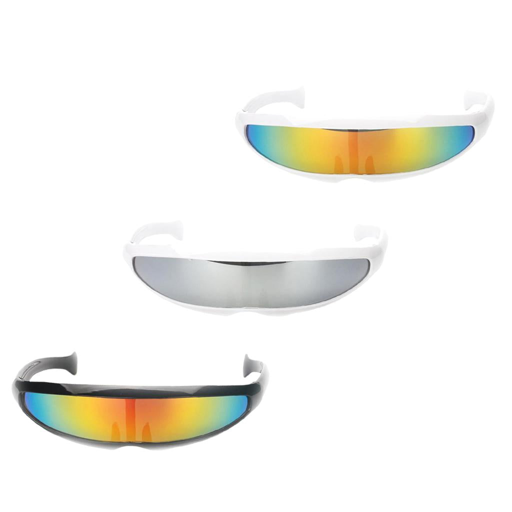 3Pcs Futuristic Space Alien Eyeglasses Funny Cosplay Party Robot Sunglasses