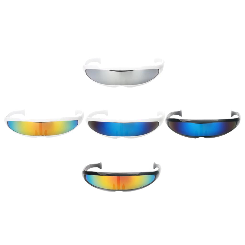 5x Futuristic Soldier Glasses Space Alien Robot Sunglass Cosplay Photo Props
