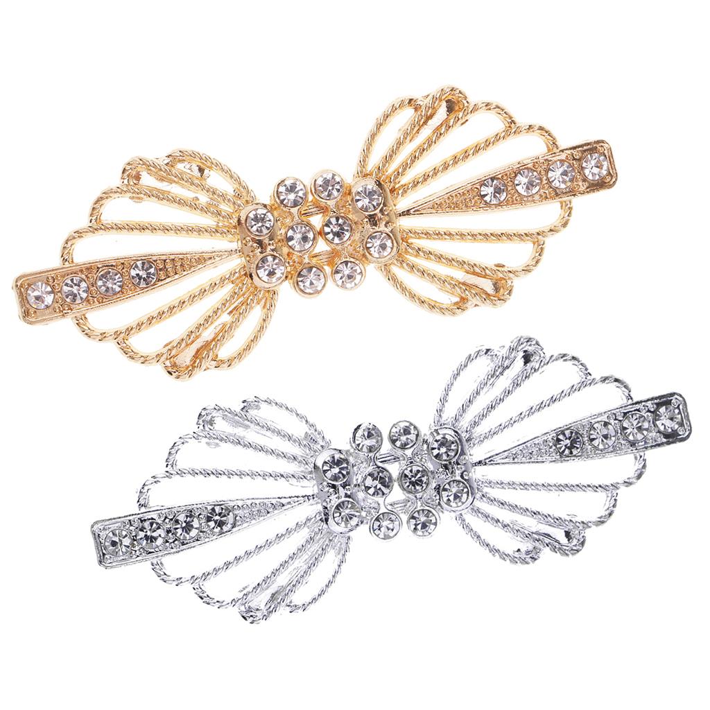 2 Pair Crystal Wedding Closure Hook and Eye Clasp for Sewing Crafts Supplies