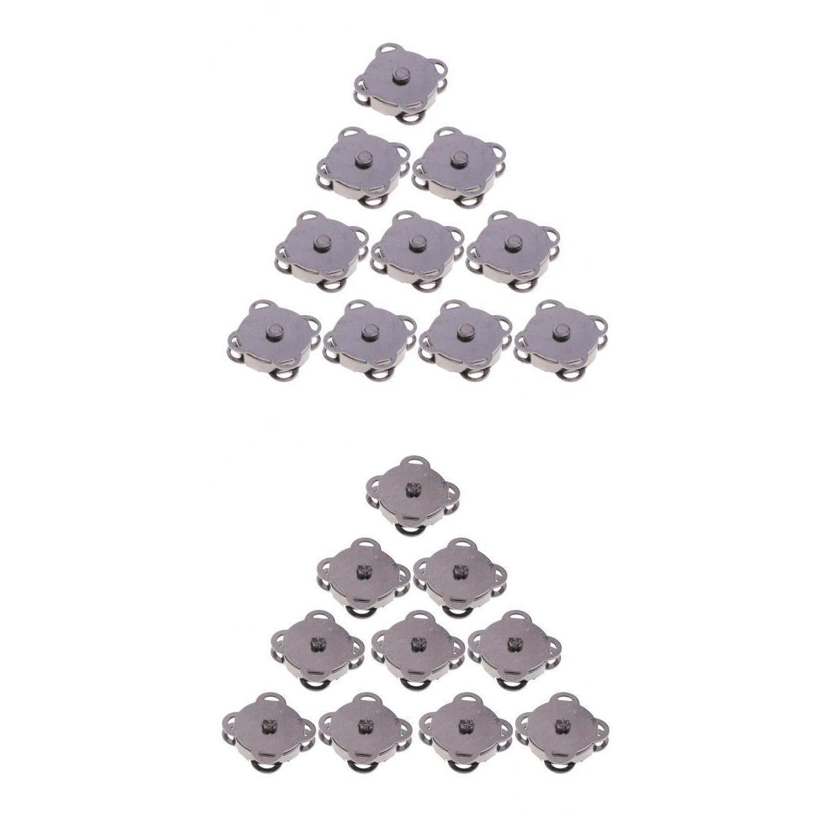 20 Pairs Magnetic Clasps Snaps Buttons for DIY Purses Handbag Craft 14/18mm