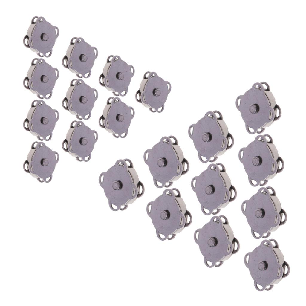 20 Pairs Magnetic Clasps Snaps Buttons for DIY Purses Handbag Craft 14/18mm