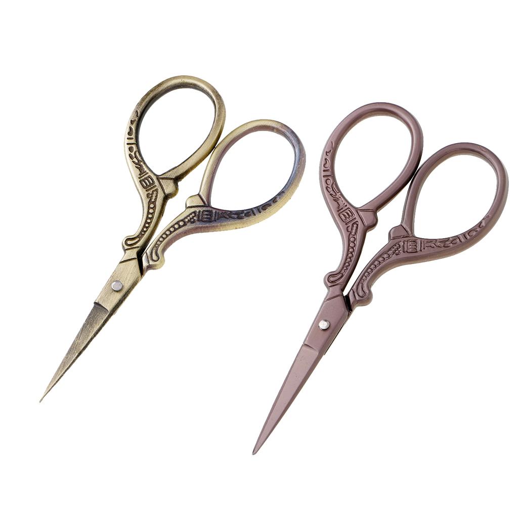 2pcs Vintage Embroidery Stainless Steel Scissor for Cross Stitch Sewing Tool