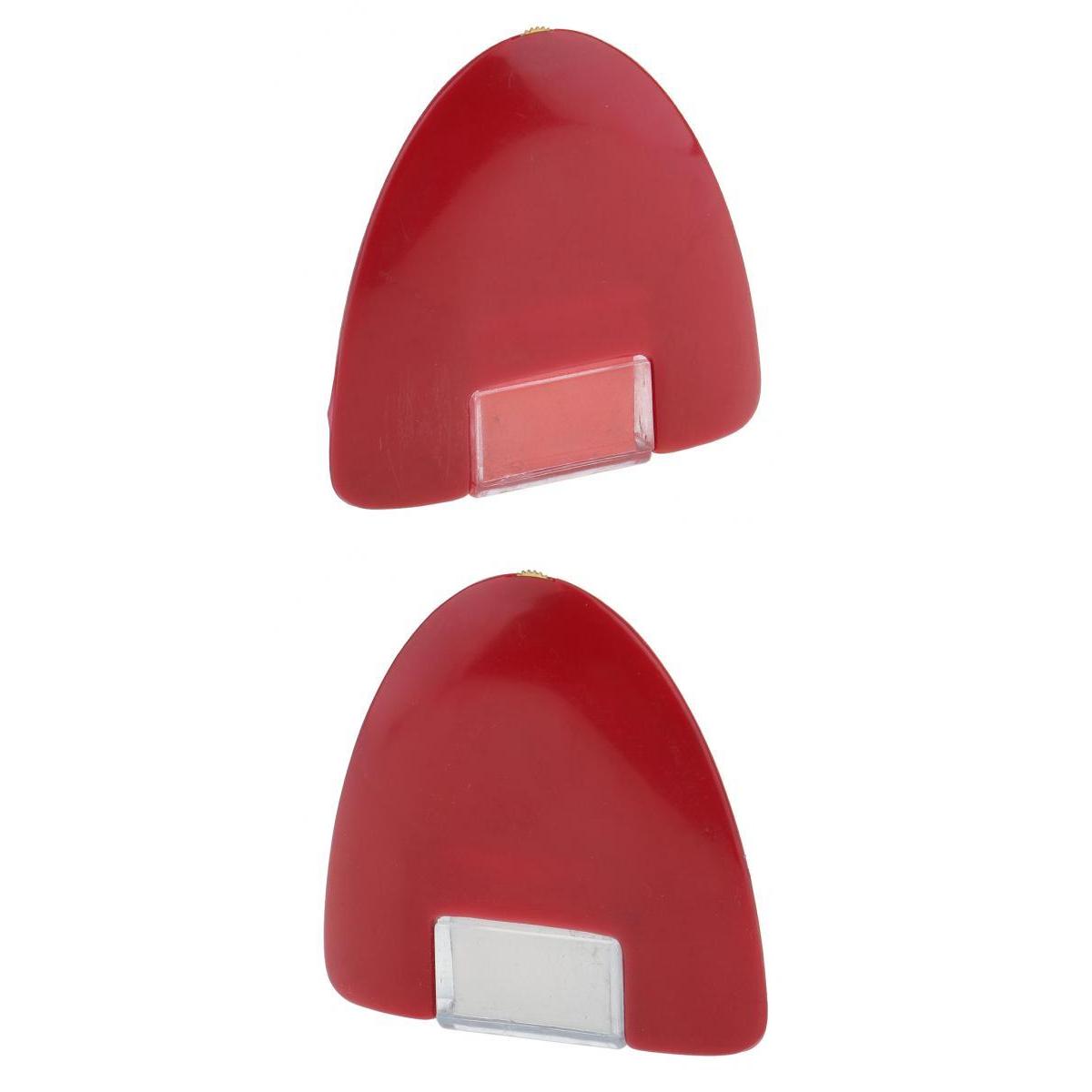 2 Pieces Tailors Dressmakers Red Marking Chalk with Plastic Gear for Sewing