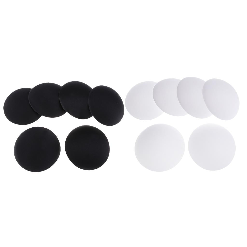 6 Pairs Push Up Bra Pads Inserts Sponge Breast Enhancer Swimwear Black White