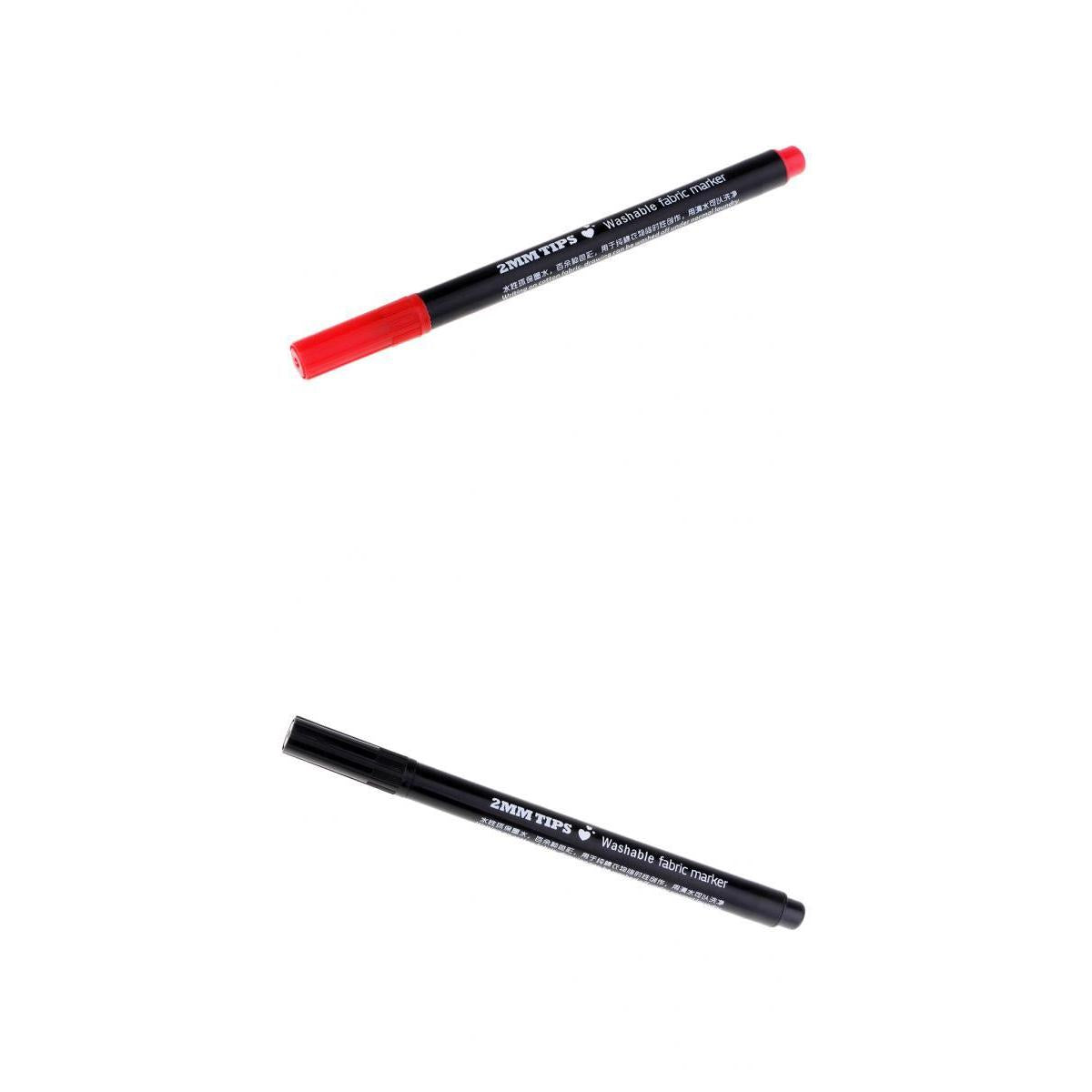 2pcs Washable Fabric Paint Pen Marker Textile Clothes Shoes DIY Craft
