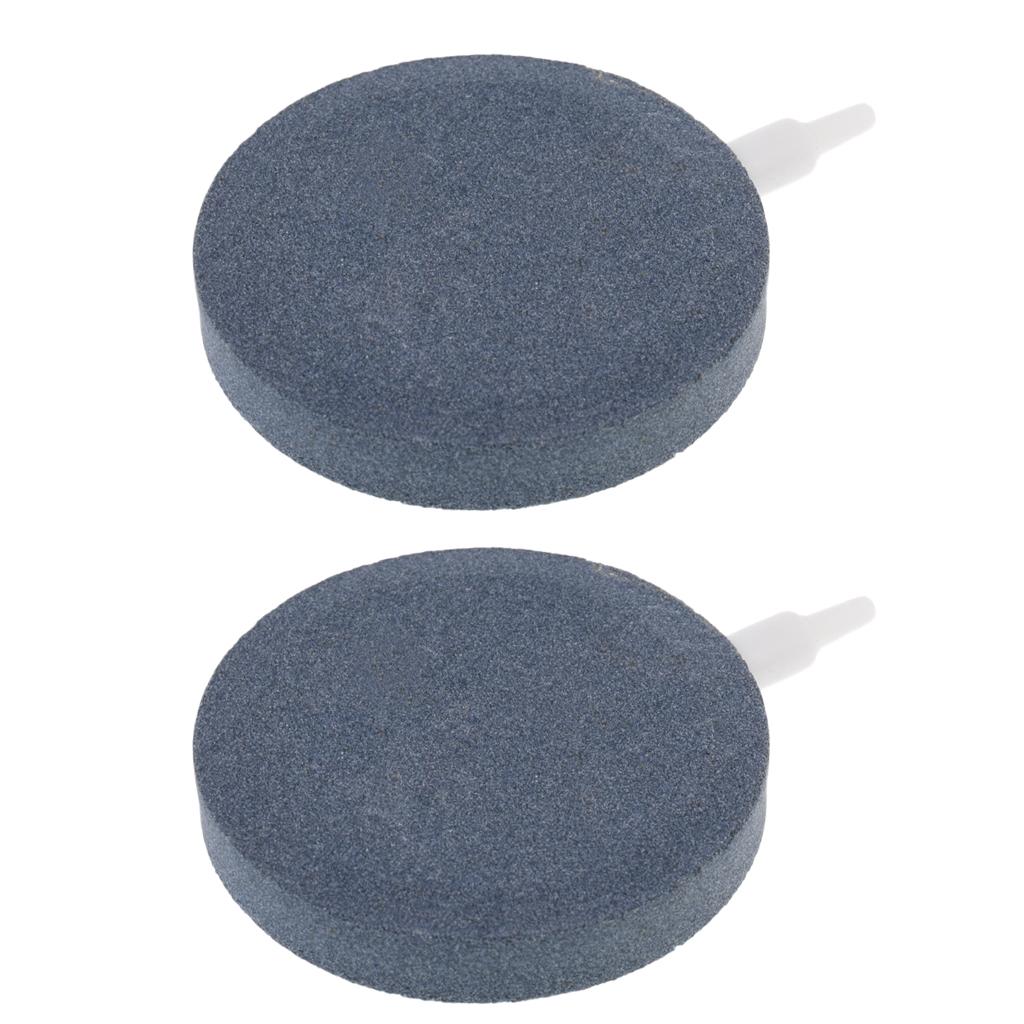 2 pcs Aquarium Air Stone Hydroponics Diffuser Fish Tank Bubble Aerator Disk