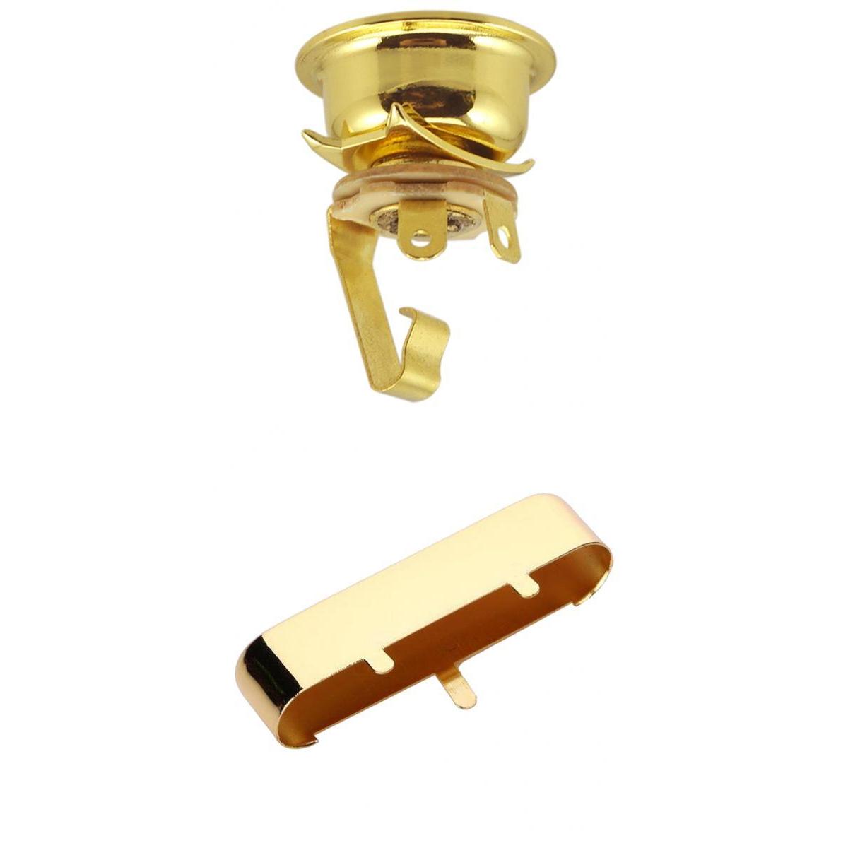 6.35mm 1/4 Jack Plug Socket Output Plate w/ Pickup Cover for TL Guitar Gold"