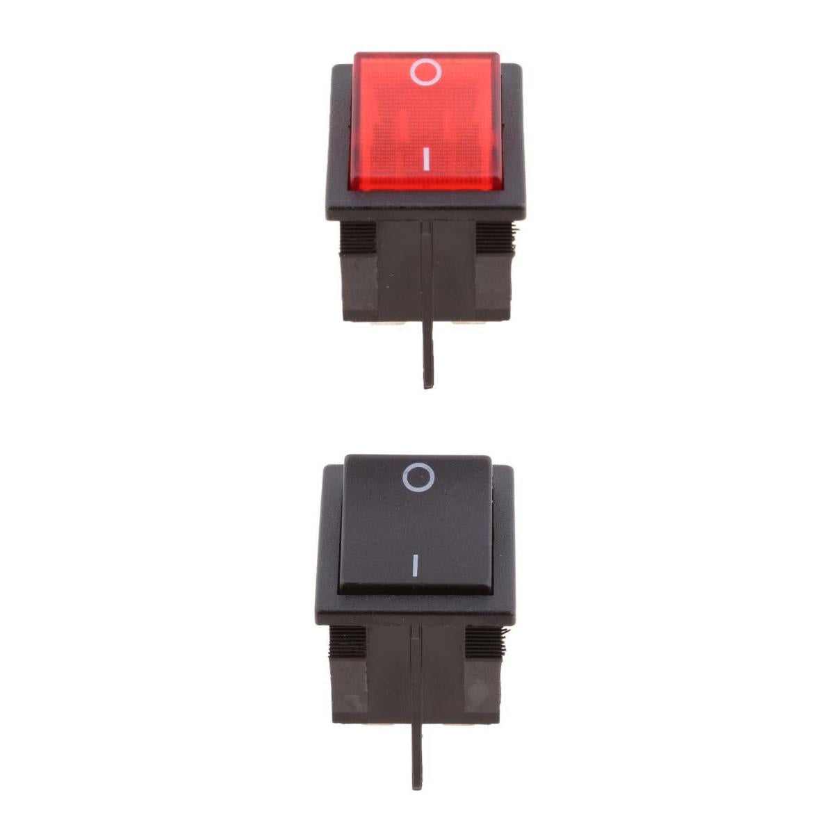 2pcs Waterproof Car Boat 4 Pin DPST LED Lighted Rocker Switch On/Off Switch