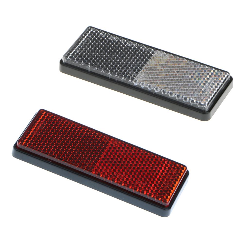 Car Cycle Reflector Light Reflective Strips Stick On Self Adhesive Red+White