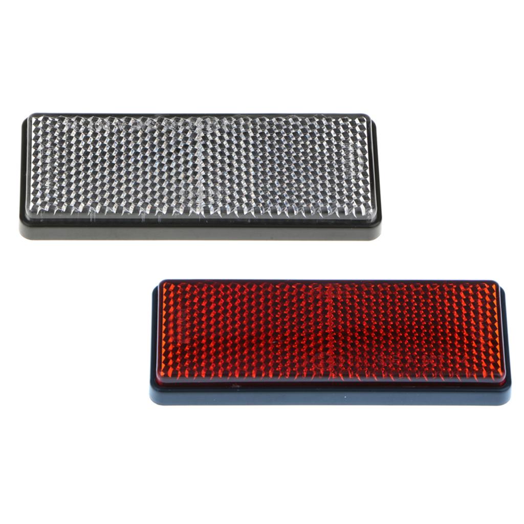 Car Cycle Reflector Light Reflective Strips Stick On Self Adhesive Red+White