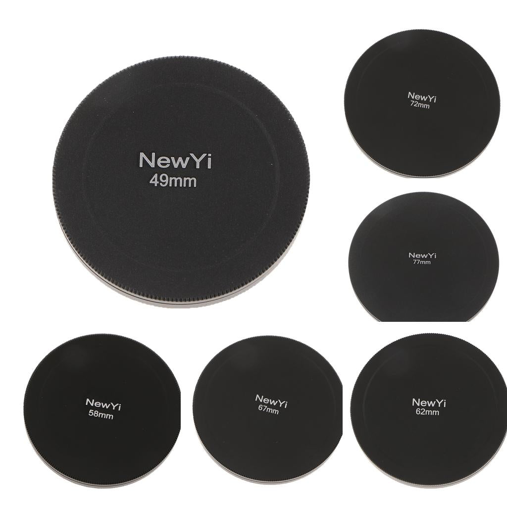 6 Pieces Camera Lens Filter Storage Cap Case Metal Protection Box Cover