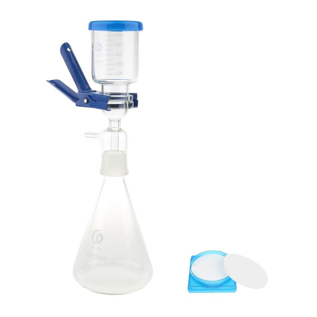 1000ml Filtration Apparatus Vacuum Unit + 50x Water Filter Membranes 0.45um