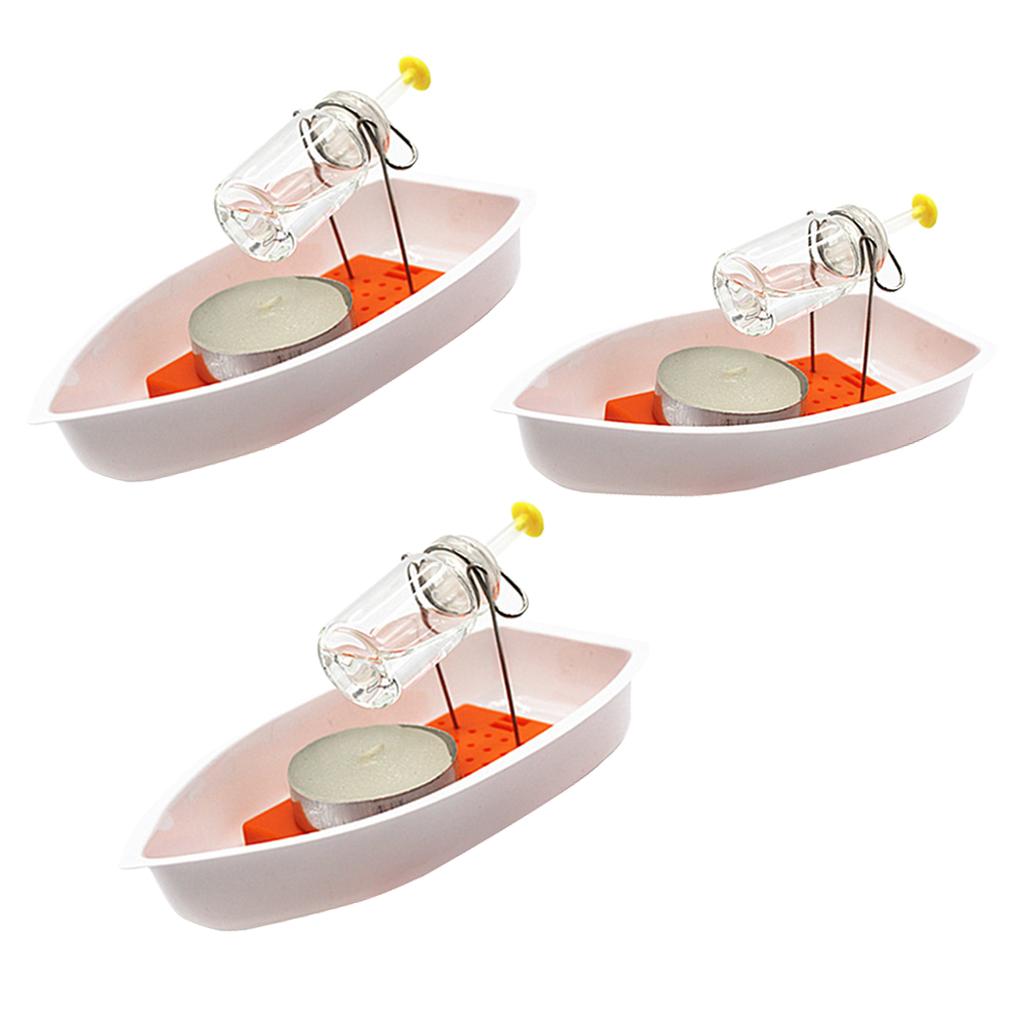 3 set Steam Candle Powered Speed Boat Toy DIY Steamships Science Toys