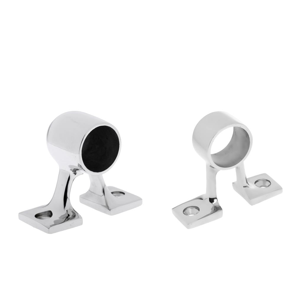 2Pcs 316 Stainless Steel Boat Hand Rail Fitting 25mm Stanchion Hardware