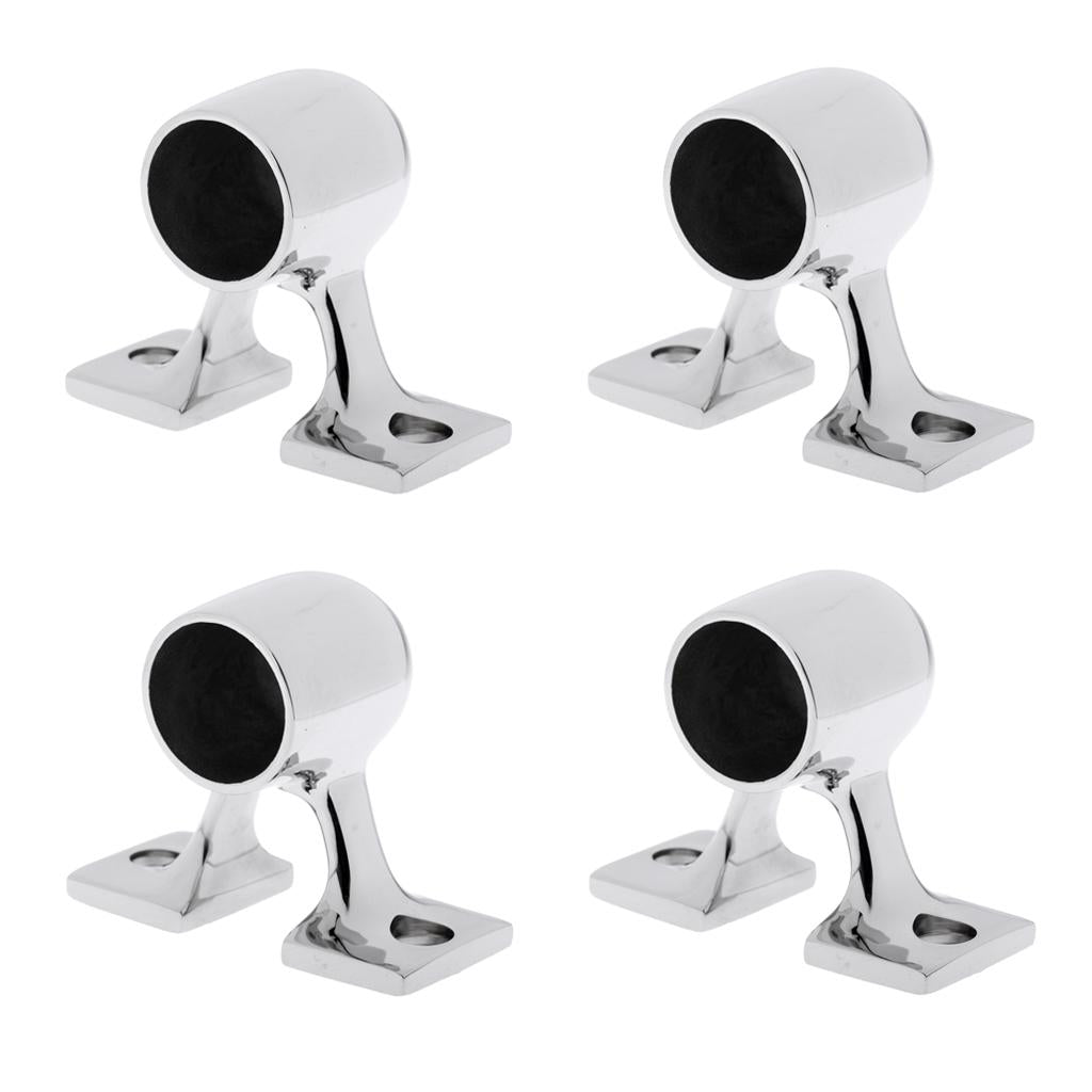 4Pcs 316 Stainless Steel Boat Hand Rail Fitting 25mm 90 Degree End Stanchion