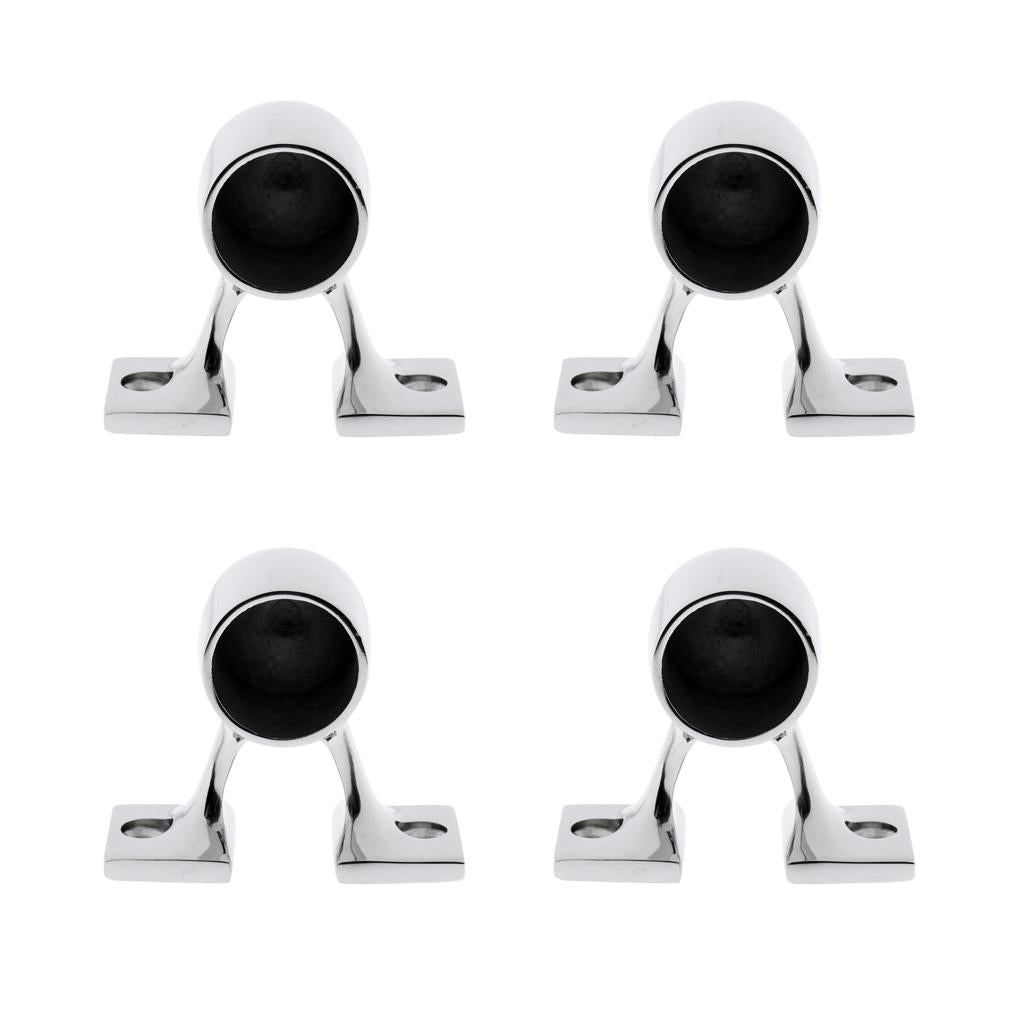 4Pcs 316 Stainless Steel Boat Hand Rail Fitting 25mm 90 Degree End Stanchion