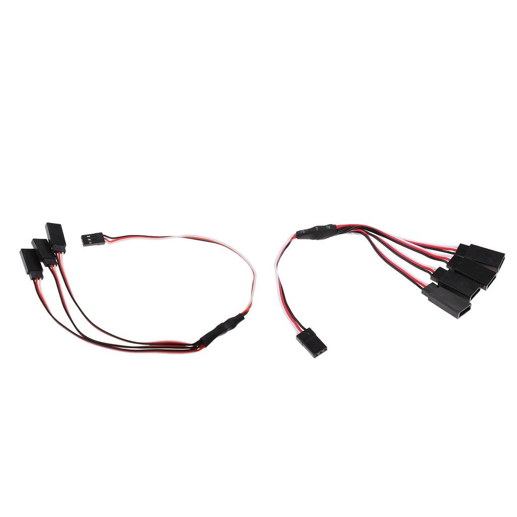 300mm 3-Way + 150mm 4-Way Servo Extension Y Splitter Cable Wire for Futaba