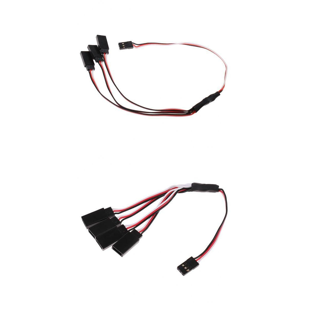 300mm 3-Way + 150mm 4-Way Servo Extension Y Splitter Cable Wire for Futaba