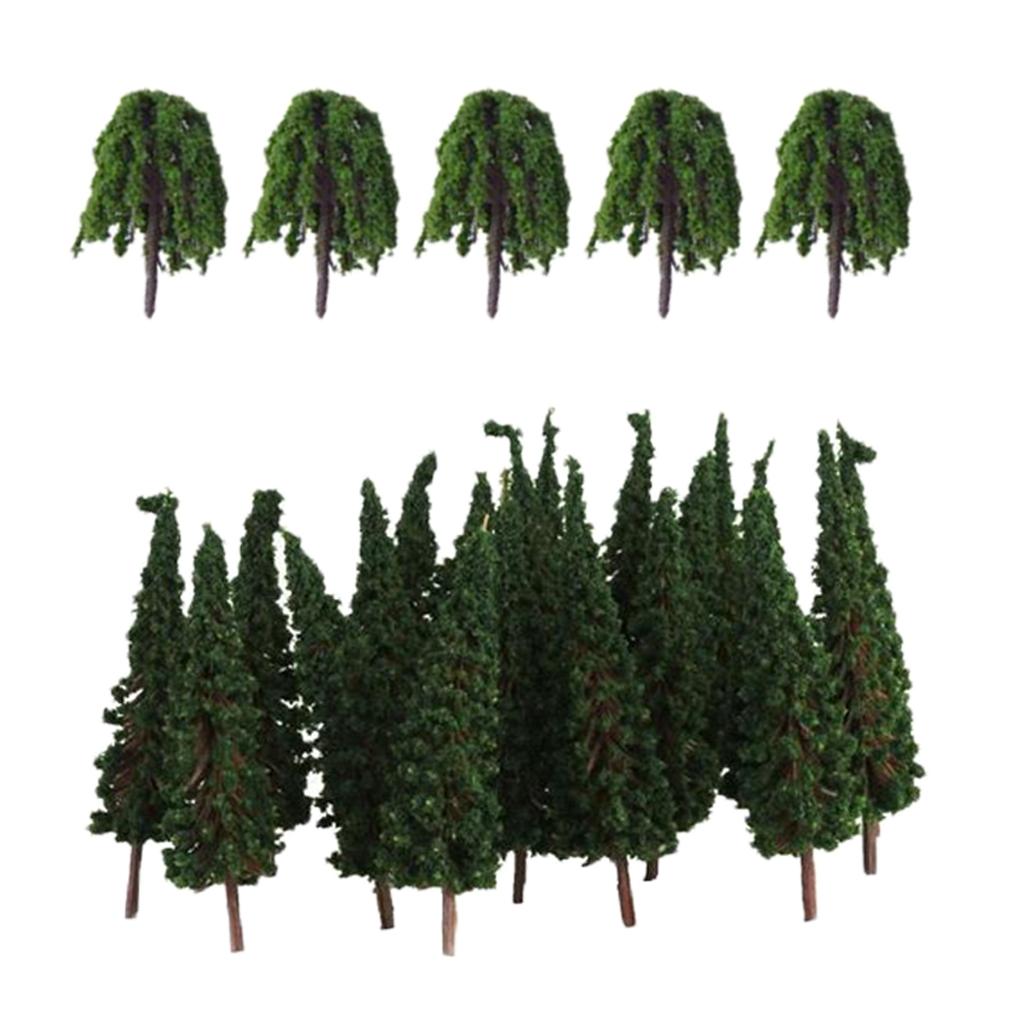 100 Pieces Train Model Trees Scale 1:100 - 300 Railroad Scenery