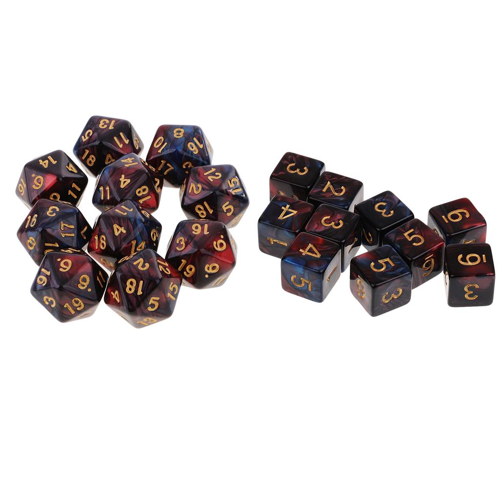20 Pieces D6 Dice Polyhedral Dice for Dungeons and Dragons Table Games Gift