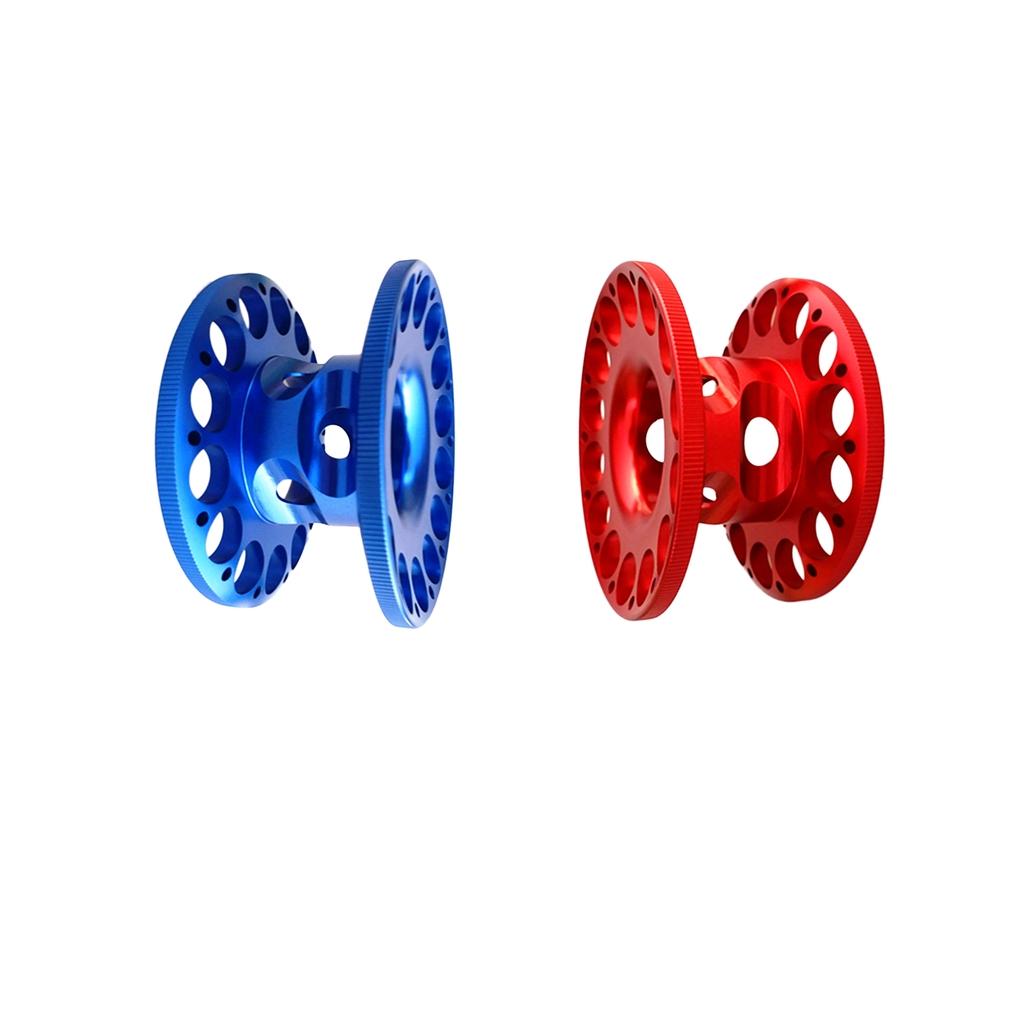 2pcs Aluminum Empty Scuba Diving Finger Reel Guide Line Spool Blue Red