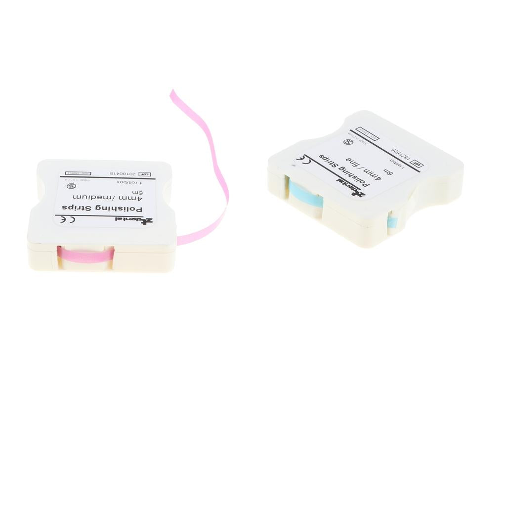2pcs Dental Fine/Medium Polishing Strips Finishing Sanding Paper 50um 30um