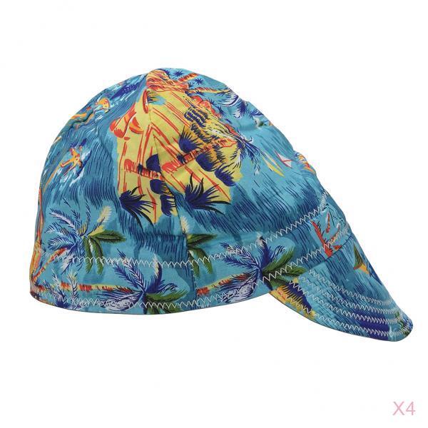 4x Fashion Elastic Welding Welder Hat Cap Pure Cotton Flame Retardant -Beach