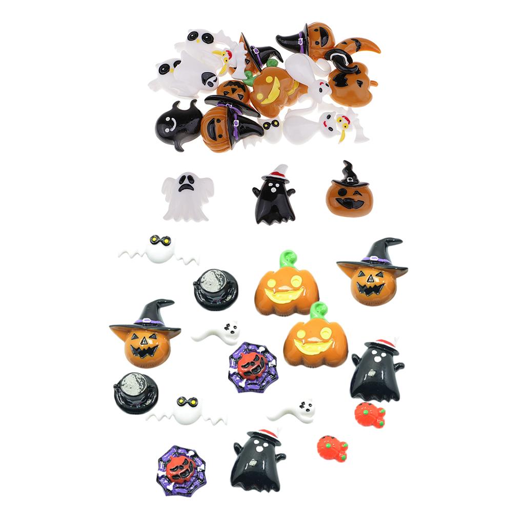 36 Pieces HALLOWEEN Resin Flatback Cabochons Embellishments DIY Phone Craft