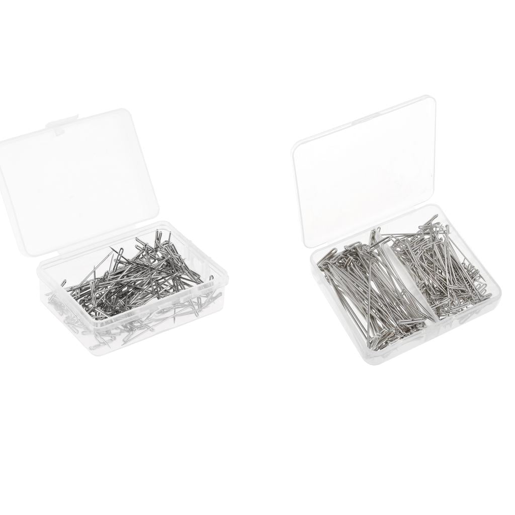 250 T Needle Pins Wig T-pins for Holding Wigs Sewing Hair Extensions 38/51mm