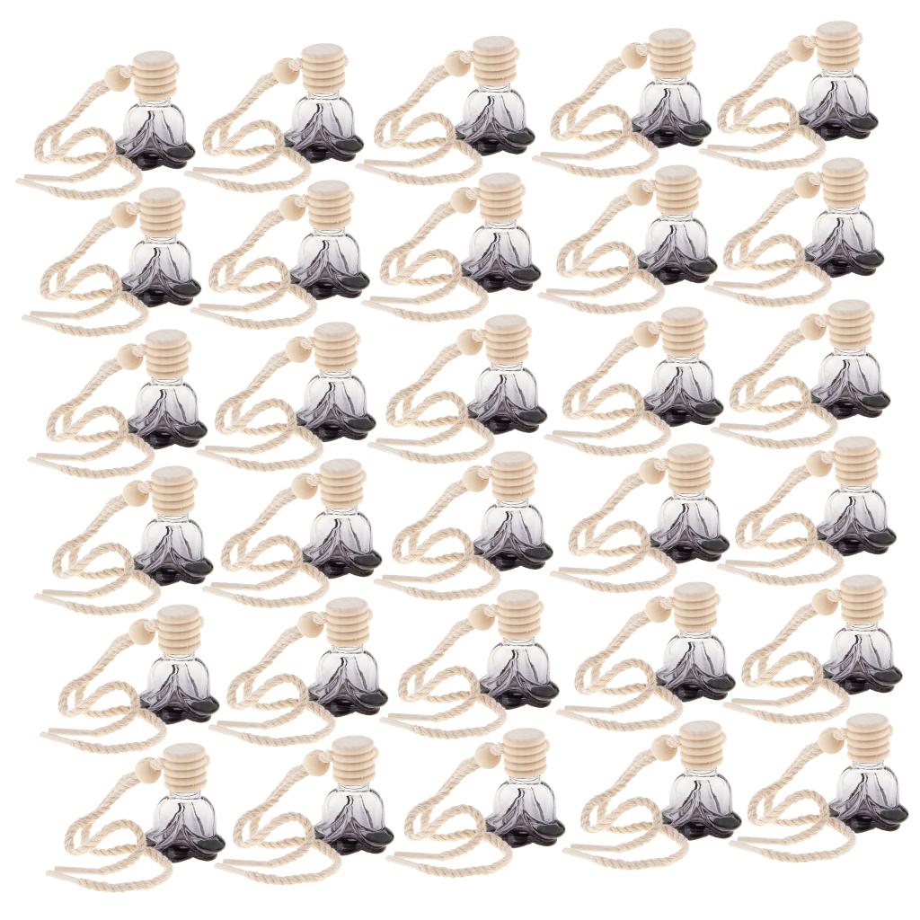 30pcs Empty Perfume Bottle Pendant Car Hanging Ornament Home Decor Flower