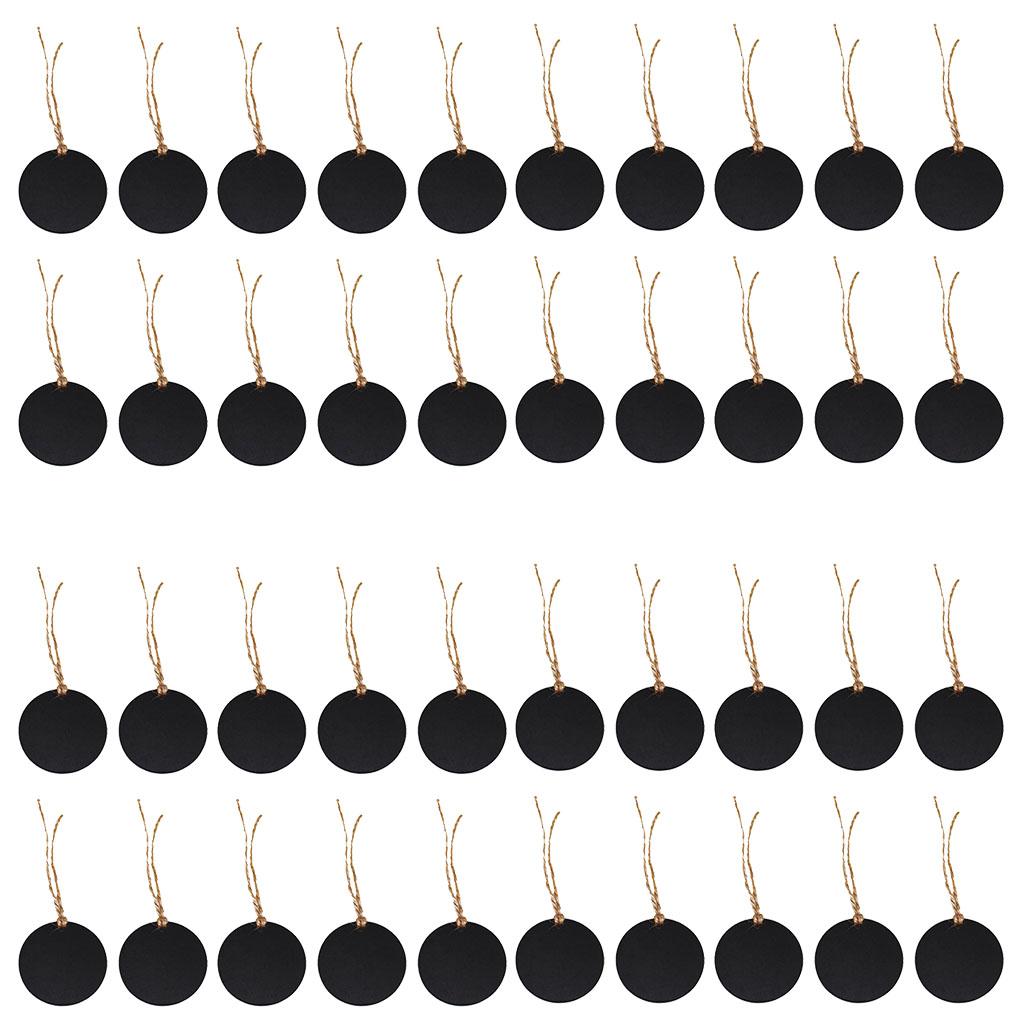 40pcs Mini Small Hanging Chalk Board Blackboard Memo Home Party Sign Packs