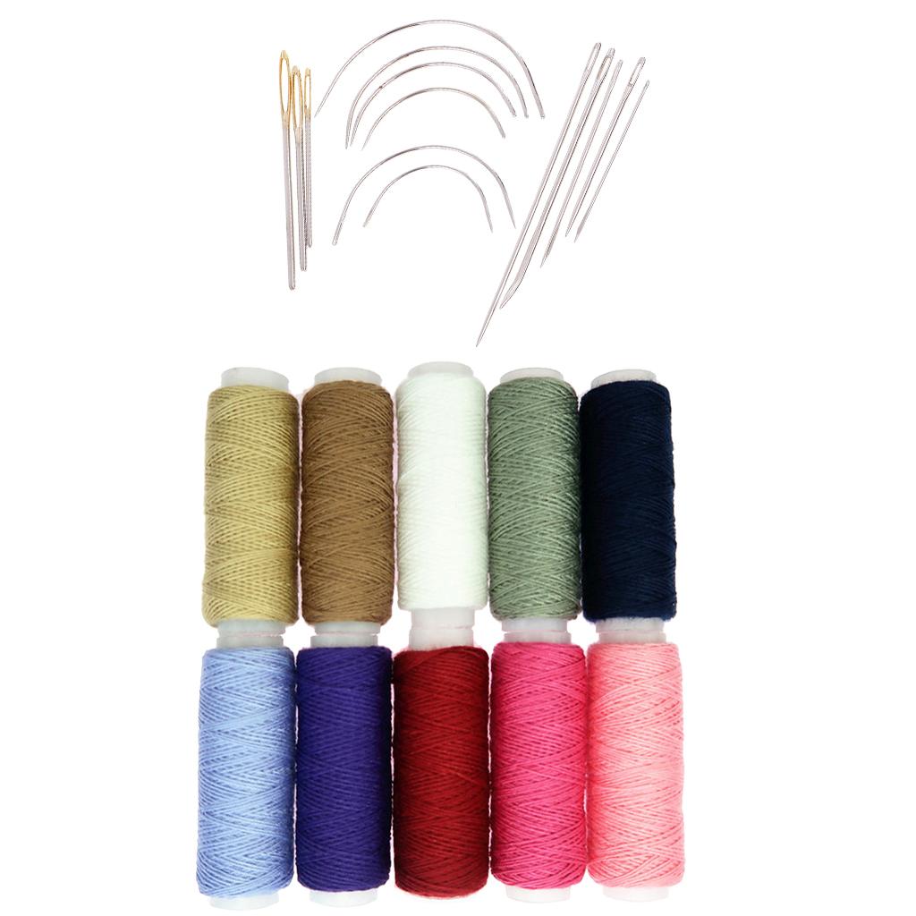 24Pcs/lot Hand Sewing Threads with Repair Upholstery Curved Needles Carpet