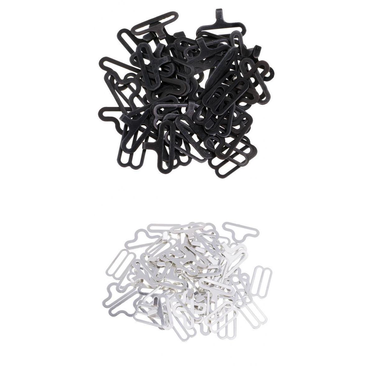 40 Sets Bow Tie Clips Metal Hooks Sewing Fasteners for Necktie Strap Crafts