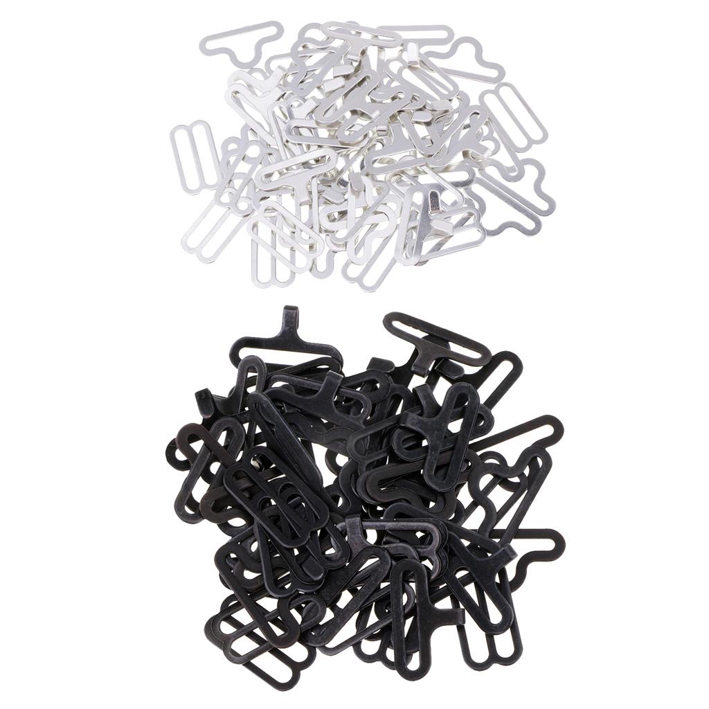 40 Sets Bow Tie Clips Metal Hooks Sewing Fasteners for Necktie Strap Crafts