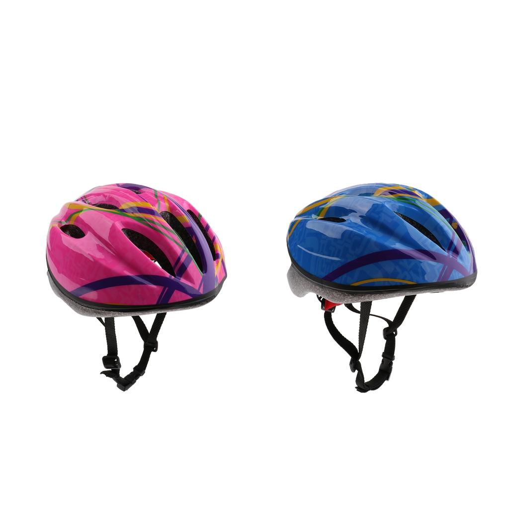 2Pcs Children Kids Adjustable Skating Riding Helmets Head Protective Gear