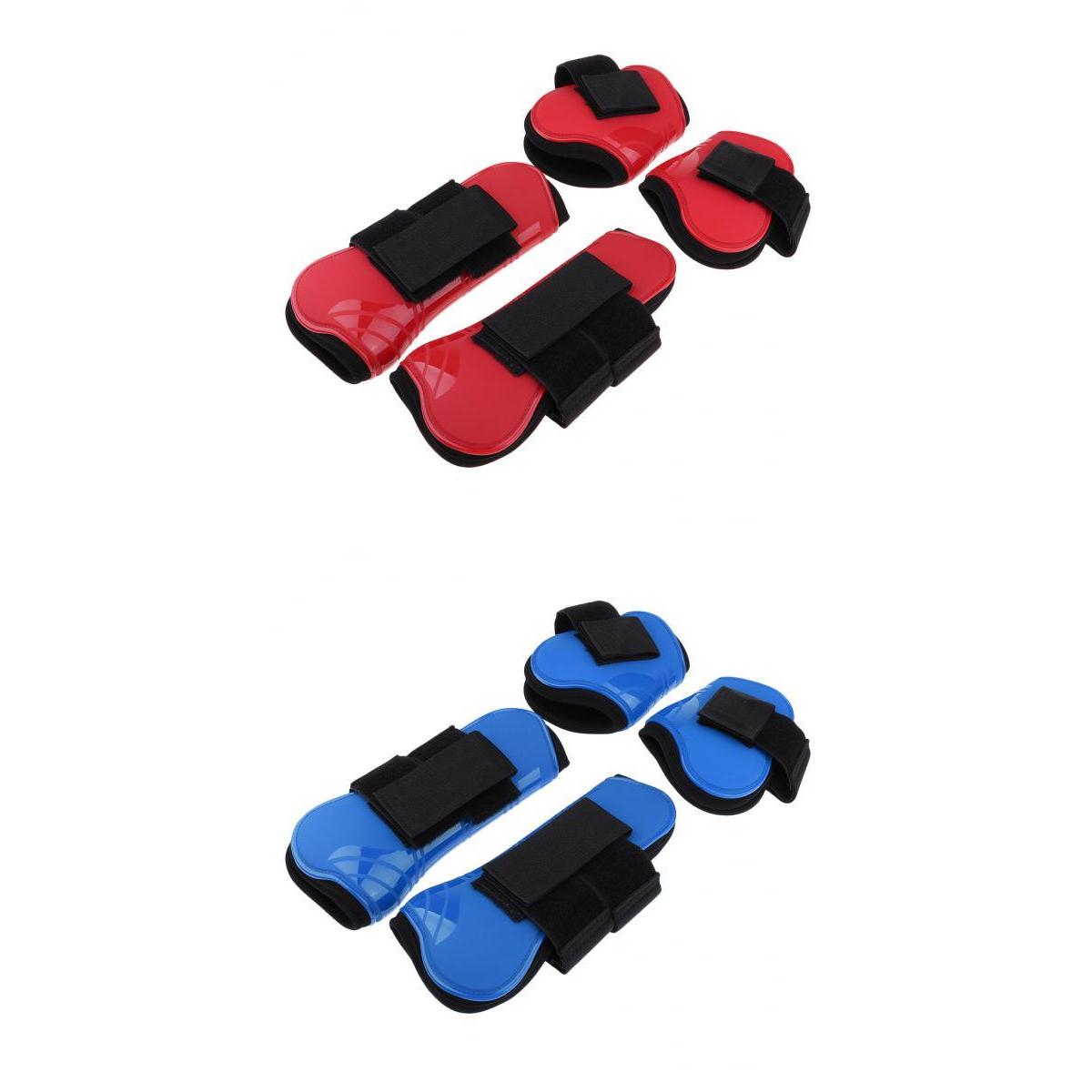 4 Pairs Horse Leg Boots Front Hind Leg Tendon Protect Equestrian