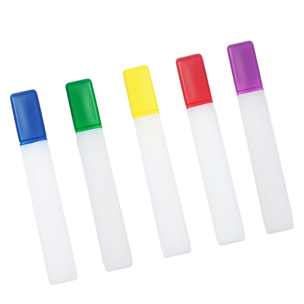5pcs Plastic Knitting Needle Crochet Hook Tube Case Holder Storage Case