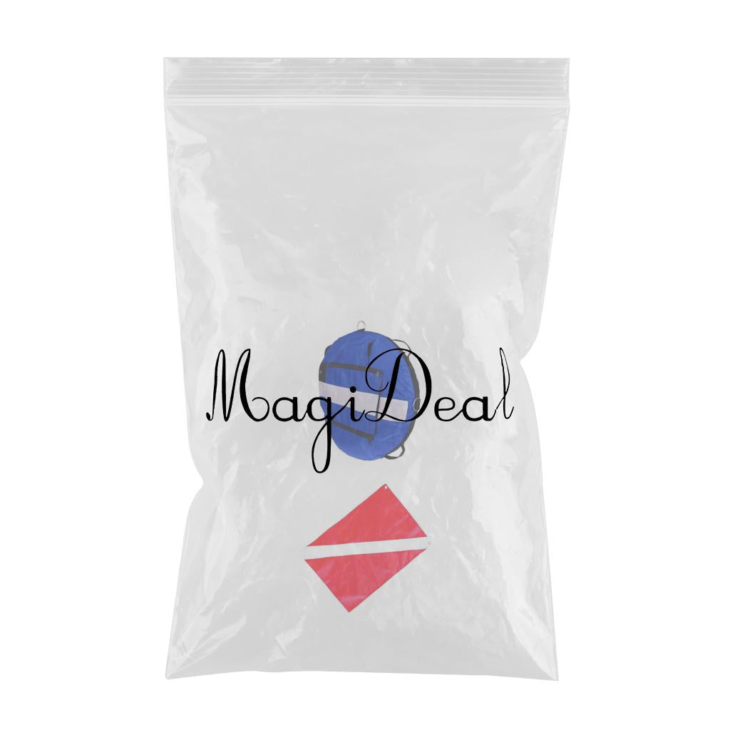 Blue Freediving Buoy with Diver Flag for Diving, Spearfishing, Snorkeling