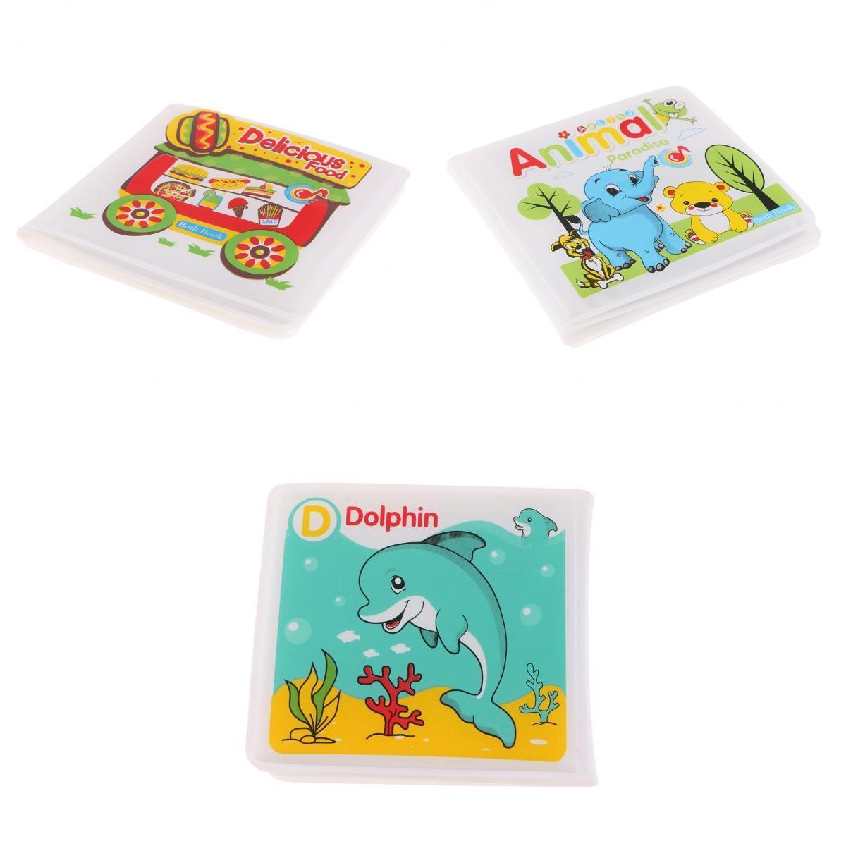 3 Pieces Waterproof Baby Kids Shower Bath Book Early Educational Toys