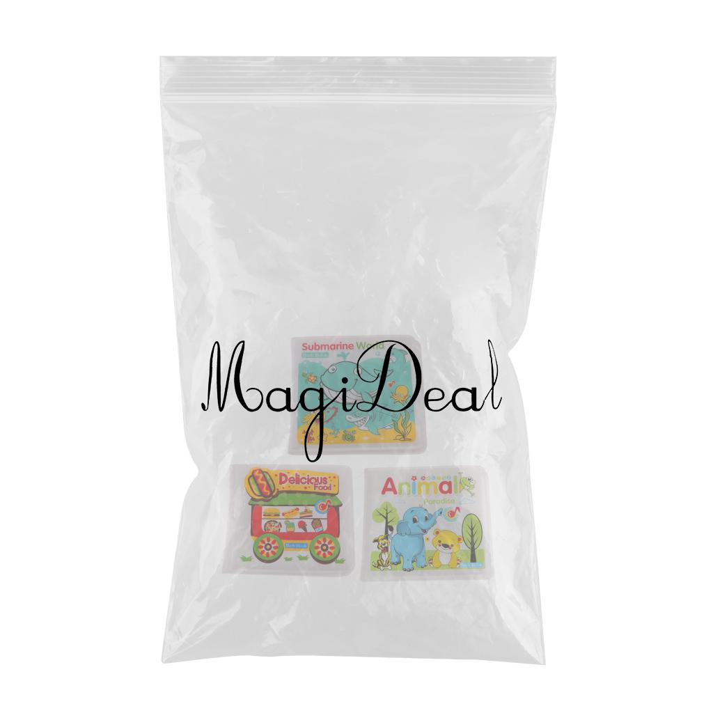 3 Pieces Waterproof Baby Kids Shower Bath Book Early Educational Toys