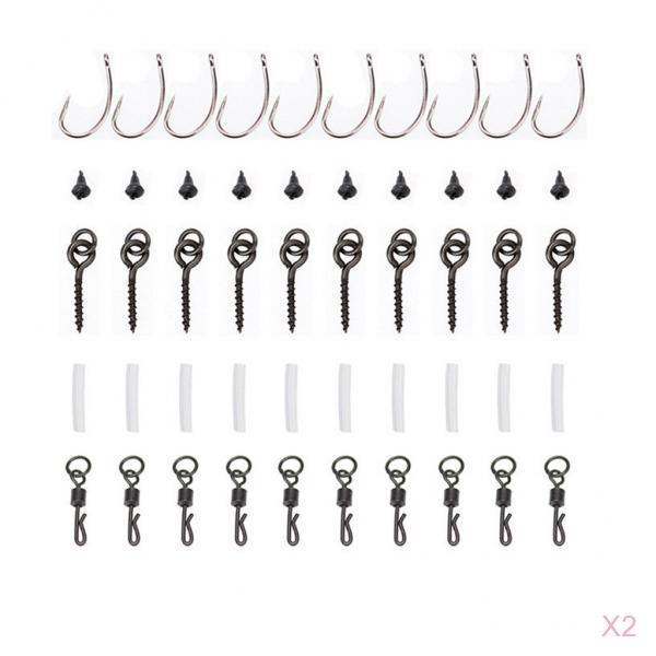20 Set Ready Tied Ronnie Rigs Carp Fishing Pop-up Rigs Tackle Spinner Rigs