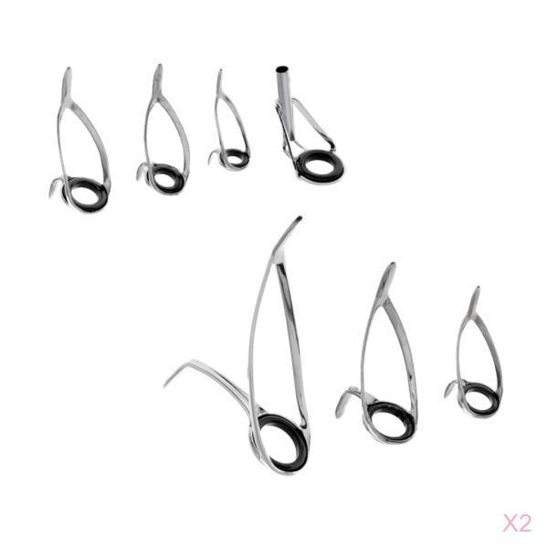 14pcs Rod Repair Kit Mixed Size Fishing Rod Guide Ring Rod Tip Top Eye Rings