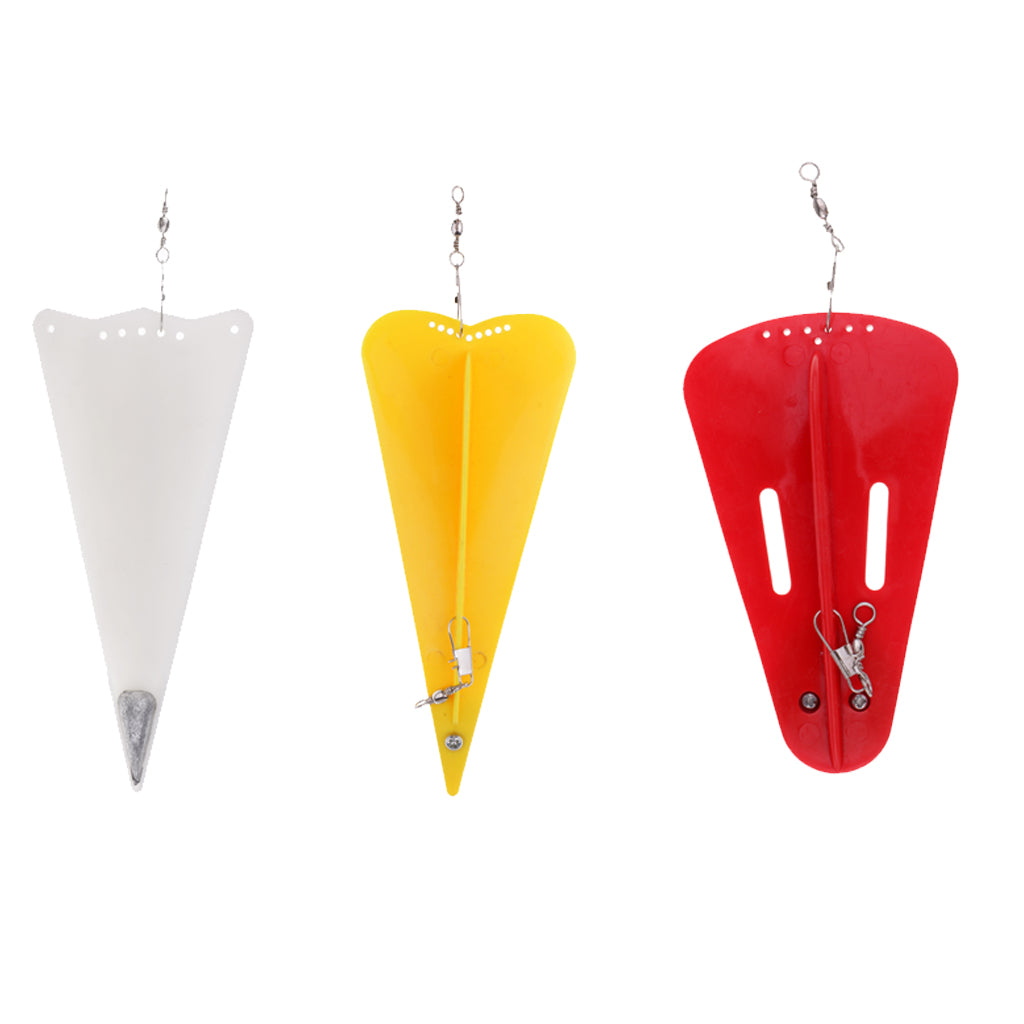 4pcs Trolling Diving Board with Lead Sinker Boat Fishing Diver Board 4 Color