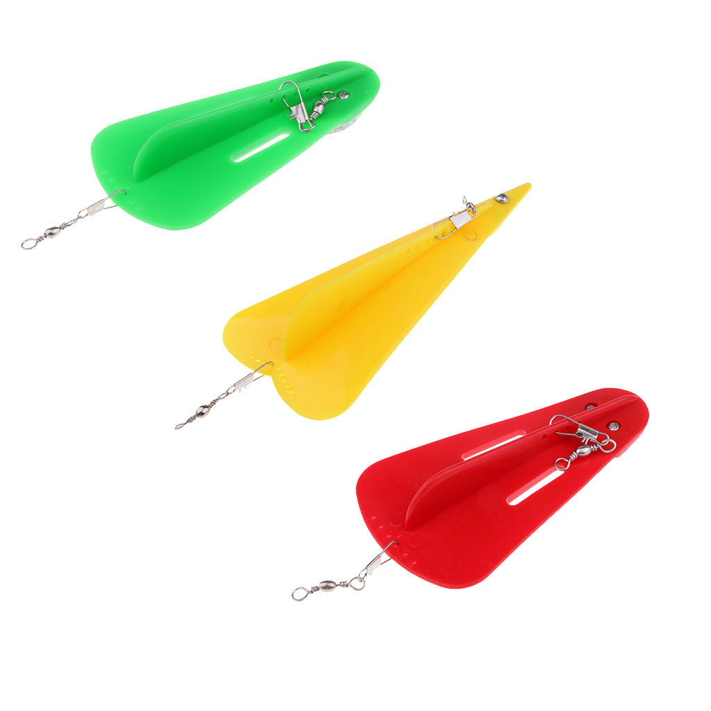 4pcs Trolling Diving Board with Lead Sinker Boat Fishing Diver Board 4 Color