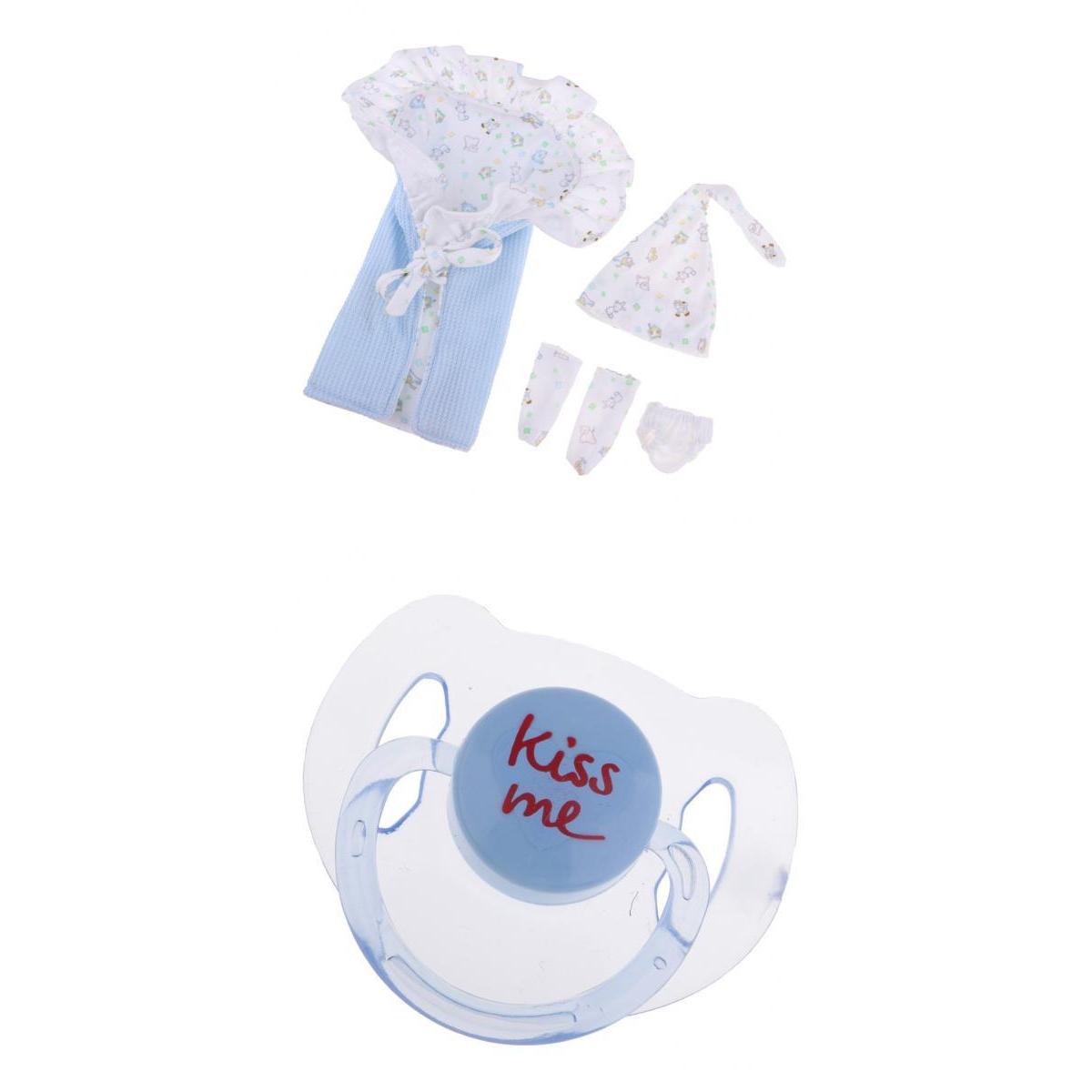 Cotton Hat Blanket Underpants Socks Magnetic Pacifier for Newborn Baby Doll