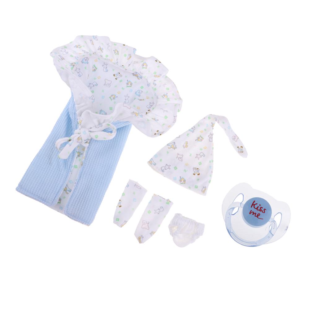 Cotton Hat Blanket Underpants Socks Magnetic Pacifier for Newborn Baby Doll