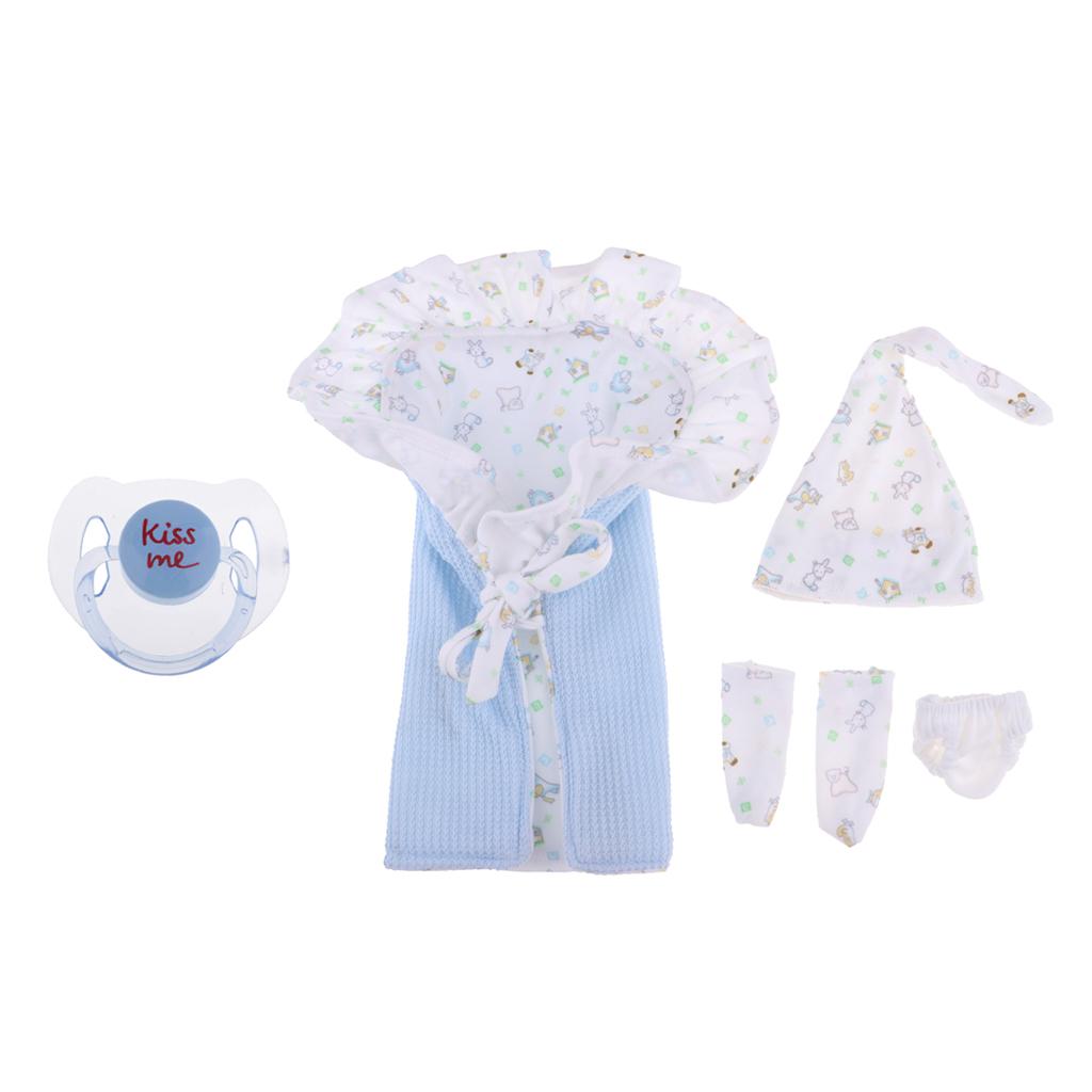 Cotton Hat Blanket Underpants Socks Magnetic Pacifier for Newborn Baby Doll